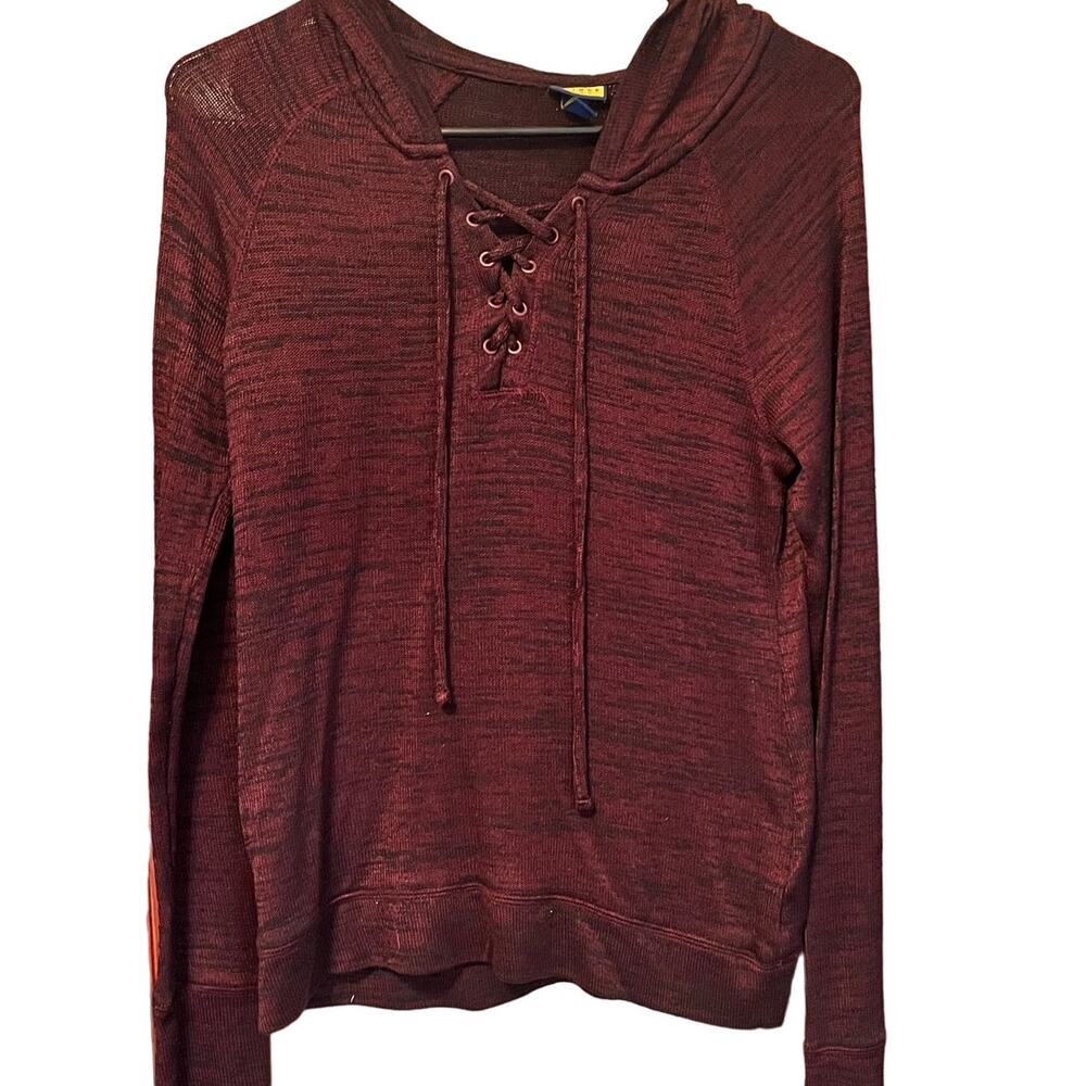 Prince and Fox Burgundy/Black Pullover Hoodie Women's Size S/P